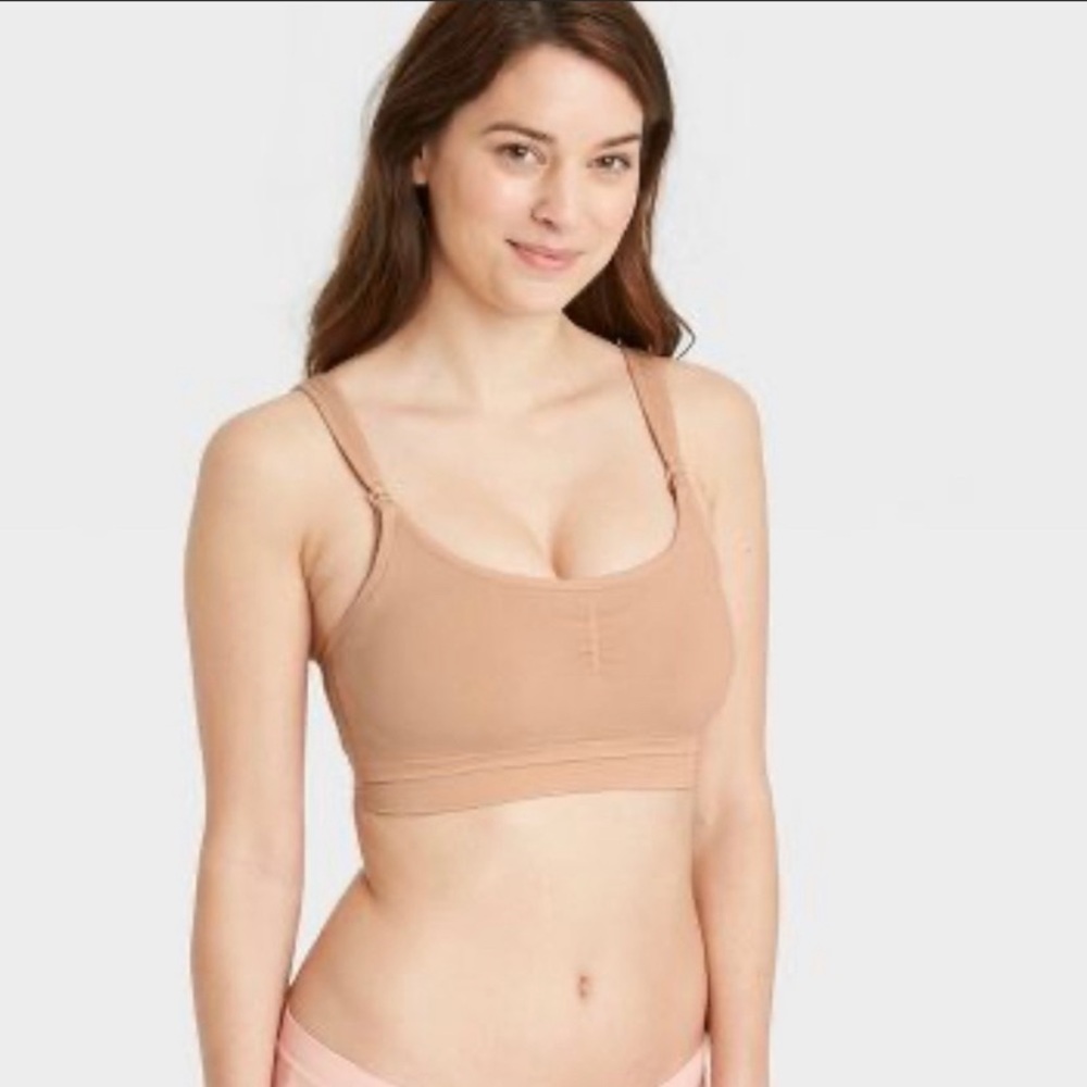 Auden NWT Women's Nursing Pumping Bra Heather Grey Size Small